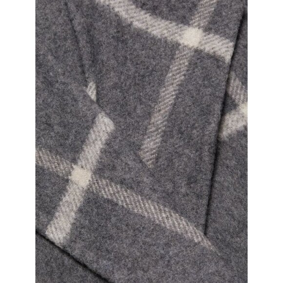 Theory Clairene Woolten Wool Cashmere Check Coat - Picture 5 of 9